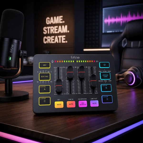 FIFINE AmpliGame SC3 Gaming Mixer