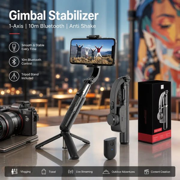 Gimbal & Selfie Stick with Tripod